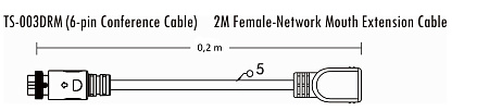 TS-003DRM Удлинитель 0,2 м
